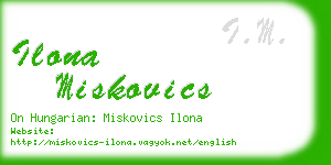 ilona miskovics business card